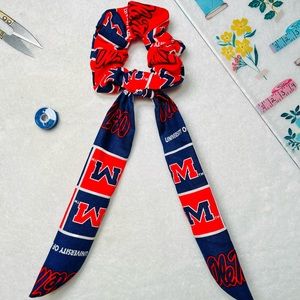 Ole Miss Scrunchie with Tail